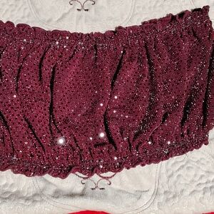 Forever 21 Burgundy Sequin Top. Small Fit Medium.